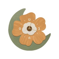 Kvetinové nepravidelné nástenné hodiny Jedinečné netikajúce jednoduché dekoratívne hodiny 30 cm