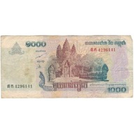 Banknot, Kambodża, 1000 Riels, 2007, KM:58b, VG(8-