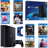 MEGAZESTAW PS4 PlayStation 4 PRO + 2 Pady Sony + 8 GIER