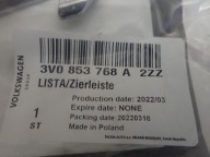 Chrom lišta nárazníku pravá SKODA SUPERB III 2015