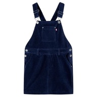 Detské šaty menčestrová záhradníčka tmavo modrá 140