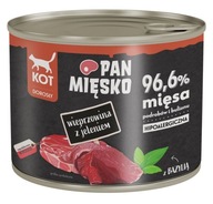 PAN MIĘSKO Wieprzowina z jeleniem dla kota 200g