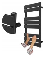 FÜRDŐSZOBAI RADIÁTOR FEKETE LÉTRA 80x50 cm RADIÁTOR MODERN OSLO