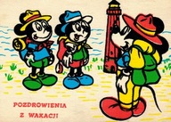 Pocztówka Pozdrowienia z wakacji Disney Mickey