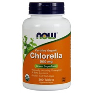 NOW Foods Chlorella - 500mg Organic - 200 tabletek