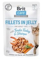 Brit Care Cat Fillets in jelly Tender Turkey Shrimps 85g