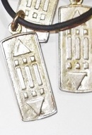 Wisiorek Naszyjnik Znak Atlantów Metalowy srebrny Amulet Ochronny