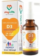 Myvita Prírodný vitamín D3 Family Deti Dospelí