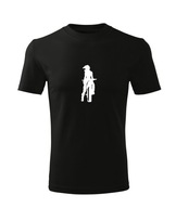Koszulka T-shirt dziecięca M345 MOTOCYKL MOTOCYKISTKA czarna rozm 110