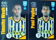 PANINI nálepky FIFA 365 2024 NÁLEPKA 319 a b JUVENTUS WEAH POGBA