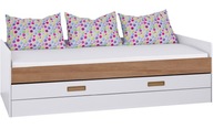 meble łóżko podwójne wysuwane 2x90 z poduszkami pokoju dziecięcego Grant 10