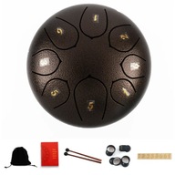 1x Steel Tongue Drum Set 6 Inch 8 Tune Handpan Drum Pad Tank Percussion