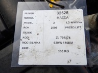 Mazda 2 III engine 1,3B 63KW 86KM ZJ