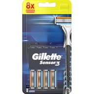 Gillette Sensor3 Čepele náplne do strojčeka 8 ks