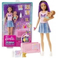 Lalka Barbie Skipper Babysitters opiekunka + bobas akcesoria HJY33