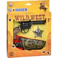 Kovbojský set - Revolver s puzdrom a odznakom Gonher