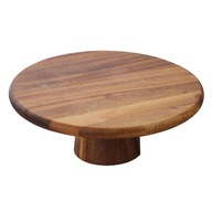 Drewniany stojak na ciasto Półmisek Deska do serów Taca do serwowania okrągła o średnicy 20 cm