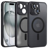 TOK IPHONE 13 MAGSAFE FEKETE TOK PÁNCÉLOZOTT KAMERAVÉDŐ + ÜVEG