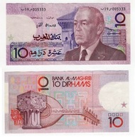 MAROKO 1987 10 DIRHAMS ODMIANA 2