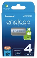 4x Akumulatorki AAA Panasonic Eneloop R03 800mAh