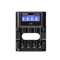 AA AAA Li-ion 1.5V NiMH akkumulátortöltő XTAR L4 PRO USB-C LCD 4 csatornás