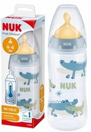 NUK BUTELKA FIRST CHOICE+ 300ML SMOCZEK LATEKSOWY 0-6M 0m+ CZUJNIK