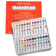 Olejová farba LOVEART 24x12ml Sada farieb 24 farieb v tubách olejové farby