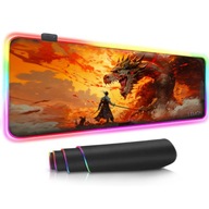 PODKŁADKA POD MYSZ MYSZKĘ NA BIURKO XXL LED RGB DUŻA LEMON DRAGON