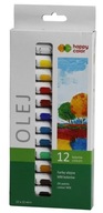 Olejová farba 12ml 12 farieb HAPPY COLOR