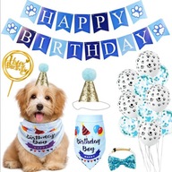 Narodeninový set pre psa na párty balíček k narodeninám pre psíka blue