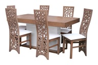 Sada Stôl 10 180/230x90 + 6 stoličiek K68