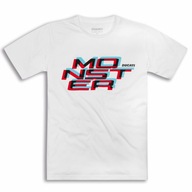 Pánske tričko Ducati Monster 3D biela/čierna M