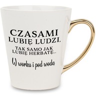 HRNČEK LATTE SO ZLATÝM UCHOM SUPER DARČEK PRE KAMARÁTKU ĽUDÍ MÁM RADA AKO ČAJ