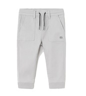 Spodnie Mayoral 1523 jeansowe jogger jasne szare dzianina wiązanie 68 cm