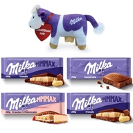 Czekolada mleczna Milka Alpine Milk 4szt + GRATIS pluszak