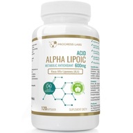 ALA 600 mg Kwas Alfa Liponowy ALA 120 kapsułek