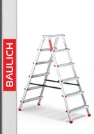 Drabina domowa aluminiowa dwustronna 2x6 stopni BAULICH produkt POLSKI