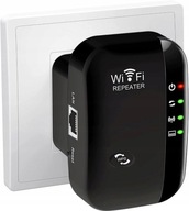 Wzmacniacz sygnału Wi-Fi Wireless N WiFi Repeater Czarny