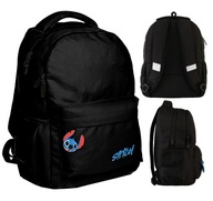 Plecak szkolny młodzieżowy czarny Disney Stitch wielokomorowy na laptop 21l