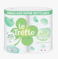 Neparfumovaný toaletný papier ekologický LE TREFLE 4 ks FR