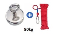 Magnetický držiak HAK neodymový 80kg +Lano+karabi