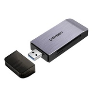 Adapter USB 4 w 1 UGREEN czytnik kart SD + microSD CM180(srebrny)