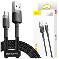 BASEUS WYTRZYMAŁY KABEL PRZEWÓD USB / MICRO USB 2A 3M CZARNO-SZARY