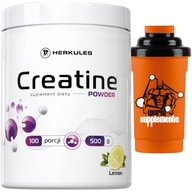 HERKULES Creatine Powder 500g ČISTÁ MONOHYDRÁT KREATIN SVALY + SHAKER