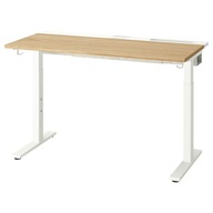 IKEA MITTZON Písací stôl 120x60 cm dubová dyha / biela