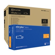 Rukavice MERCATOR NITRYLEX BASIC modré r.XS / 10 balení (1 kartón)