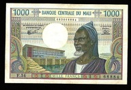 MALI 1000 FRANKOV 1970- 1984 P-13e VF+ VZÁCNE