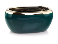 Doniczka ceramiczna Emerald ziolono-złota 27x17x13