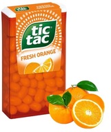 Cukierki Draże Tic Tac Pomarańczowe Orange 49g dla dzieci pomarańczowym