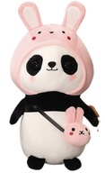 Plyšová hračka panda v kostýme králik